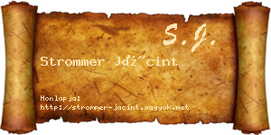Strommer Jácint névjegykártya